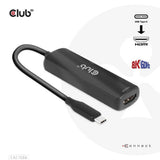Club 3d usb-c naar hdmi 2.1+ pd 3.0 100 watt adapter (zwart)
