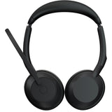 Jabra evolve2 55, uc on-ear headset (zwart, stereo, usb-a, link380a, gecertificeerd voor google meet en zoom)