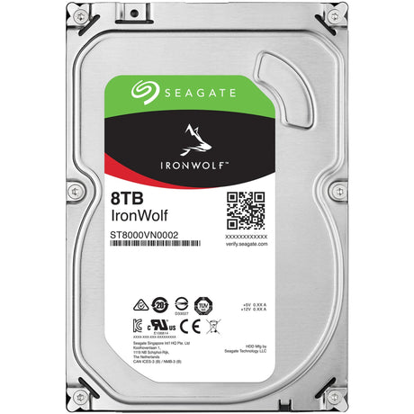 Seagate ironwolf 8 tb harde schijf (st8000vn004, sata 600, 24 7)