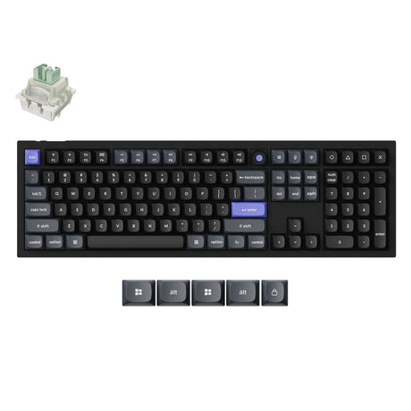 Keychron Q6 HE 8K Magnetschalter-Tastatur (schwarz, US-Layout (QWERTY), ultraschnelles Lime, 100 %, RGB, Hot-Swap, 8K)