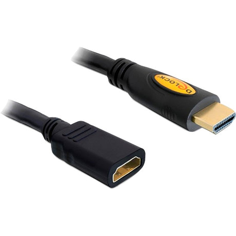 Delock HDMI (Stecker) > HDMI (Buchse) Verlängerungskabel (schwarz, 1 Meter)