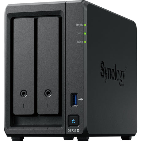 Synology Diskstation DS725+ NAS (schwarz, 2x LAN, USB-A 3.2 (5 Gbit s))