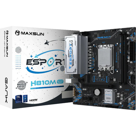 Maxsun MS-Challenger H810M 2.5G Sockel 1851 Mainboard (schwarz, 2,5 GB-LAN, Sound, µATX)
