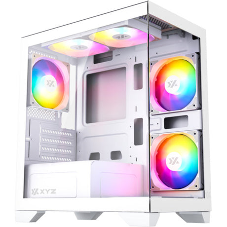 Xyz PC Gear Titanium View Lite Midi-Tower-Gehäuse (weiß | 2x USB-A | gehärtetes Glas)