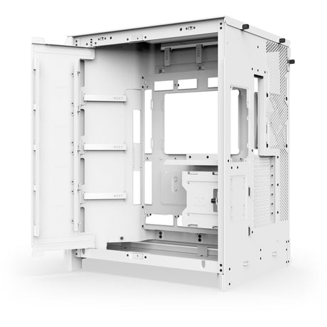 Nzxt h9 flow rgb+ midi tower behuizing (wit (mat) | 2x usb-a | 1x usb-c | rgb | tempered glass)