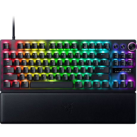 Razer Huntsman V3 Pro TKL RGB mechanische Gaming-Tastatur (schwarz, US-Layout (QWERTY), analog optisch Gen 2, 80 % (TKL), Double-Shot PBT)