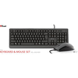 Trust Primo Tastatur-Maus-Set, Desktop-Set (schwarz, US-Layout, Membran)