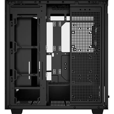 Sharkoon Rebel C50 schwarzes RGB-Midi-Tower-Gehäuse (schwarz | 2x USB-A | 1x USB-C | RGB | gehärtetes Glas)