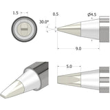 Ifixit fixhub soldeerpunt, beitelvormig, 1,5 mm soldeerbout (zilver)