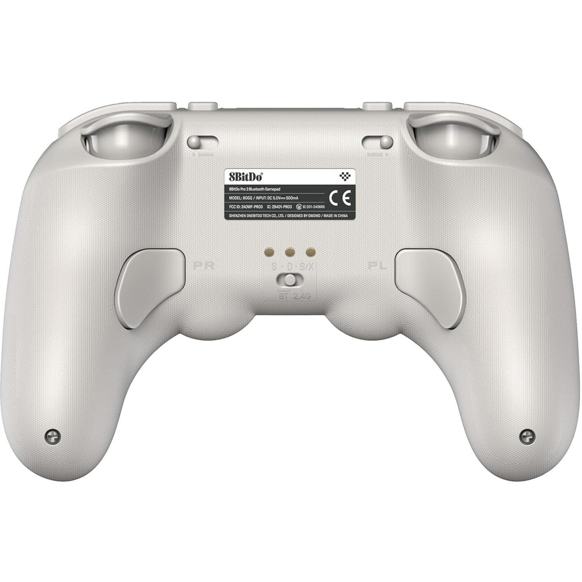 8bitdo pro 3 Bluetooth-Gamepad (hellgrau rot, Switch 1 2, PC, Android, 2,4 GHz Bluetooth USB)