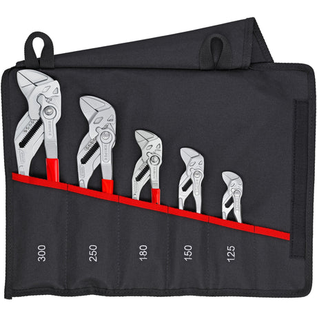 Knipex 001955s4 5-teiliges Schraubenschlüssel-Zangen-Set in Rolltasche