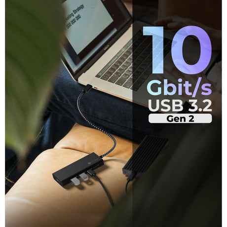 Icy Box ib-hub1436-cpd USB-Hub (schwarz, 2x USB-A, 2x USB-C)