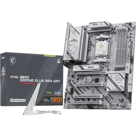 Msi mag b850 gaming plus max wifi socket am5 moederbord (raid, 5gb-lan, wi-fi 7, bluetooth 5.4, atx)