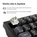 Keychron q1 he 8k magnetic switch keyboard (zwart, us lay-out (qwerty), ultra-fast lime, 75%, rgb, hot swap, 8k)