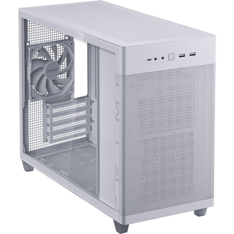 Asus Prime AP201 Midi-Tower-Gehäuse (weiß | 2x USB-A | 1x USB-C | gehärtetes Glas)