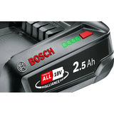 Gardena batterij pba 18v 2.5ah soc p4a oplaadbare batterij (zwart, ingebouwde led-laadstatusindicator)