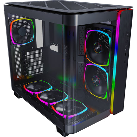 Montech King 95 Pro Midi-Tower-Gehäuse (schwarz | 2x USB-A | 1x USB-C | RGB | gehärtetes Glas)