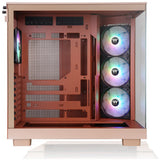 Thermaltake view 380 xl tg argb gravel sand midi tower behuizing (lichtbruin | 2x usb-a | 1x usb-c | rgb | window)