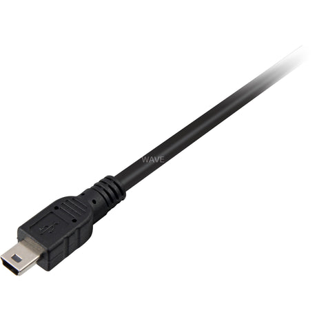 Delock 2x USB-A 2.0 Stecker > USB Mini 5-Pin Splitterkabel (schwarz rot, 1 Meter)