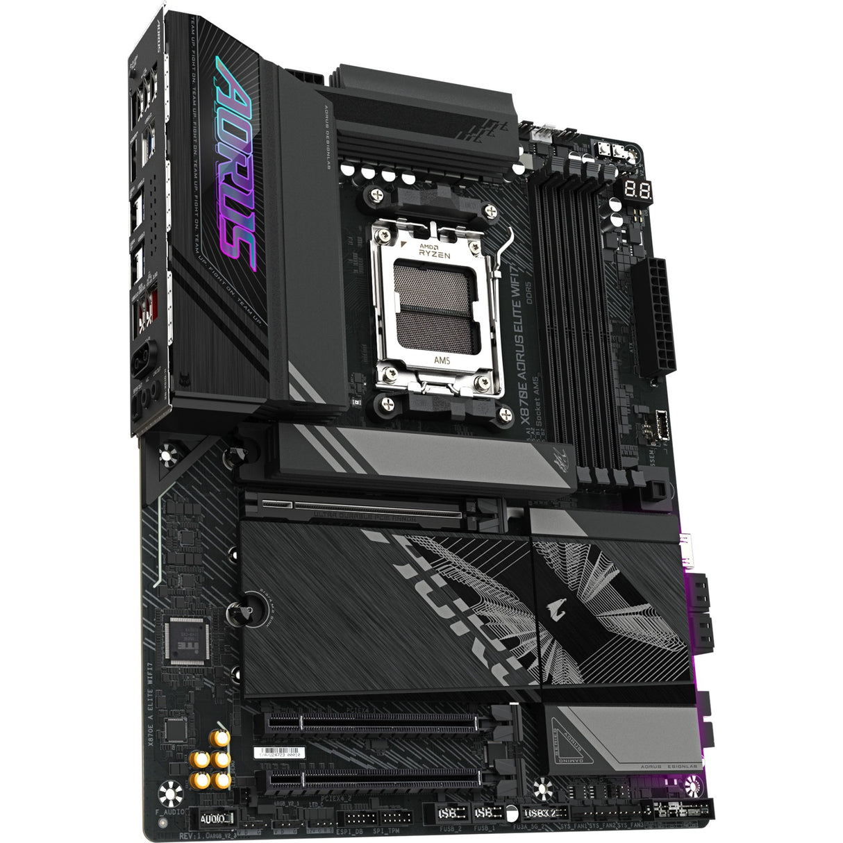 Gigabyte x870e a Elite WiFi7, ATX, AMD AM5, x870, 4x DDR5, USB4, 2,5 GBE, Wi-Fi 7, PCIe 5.0