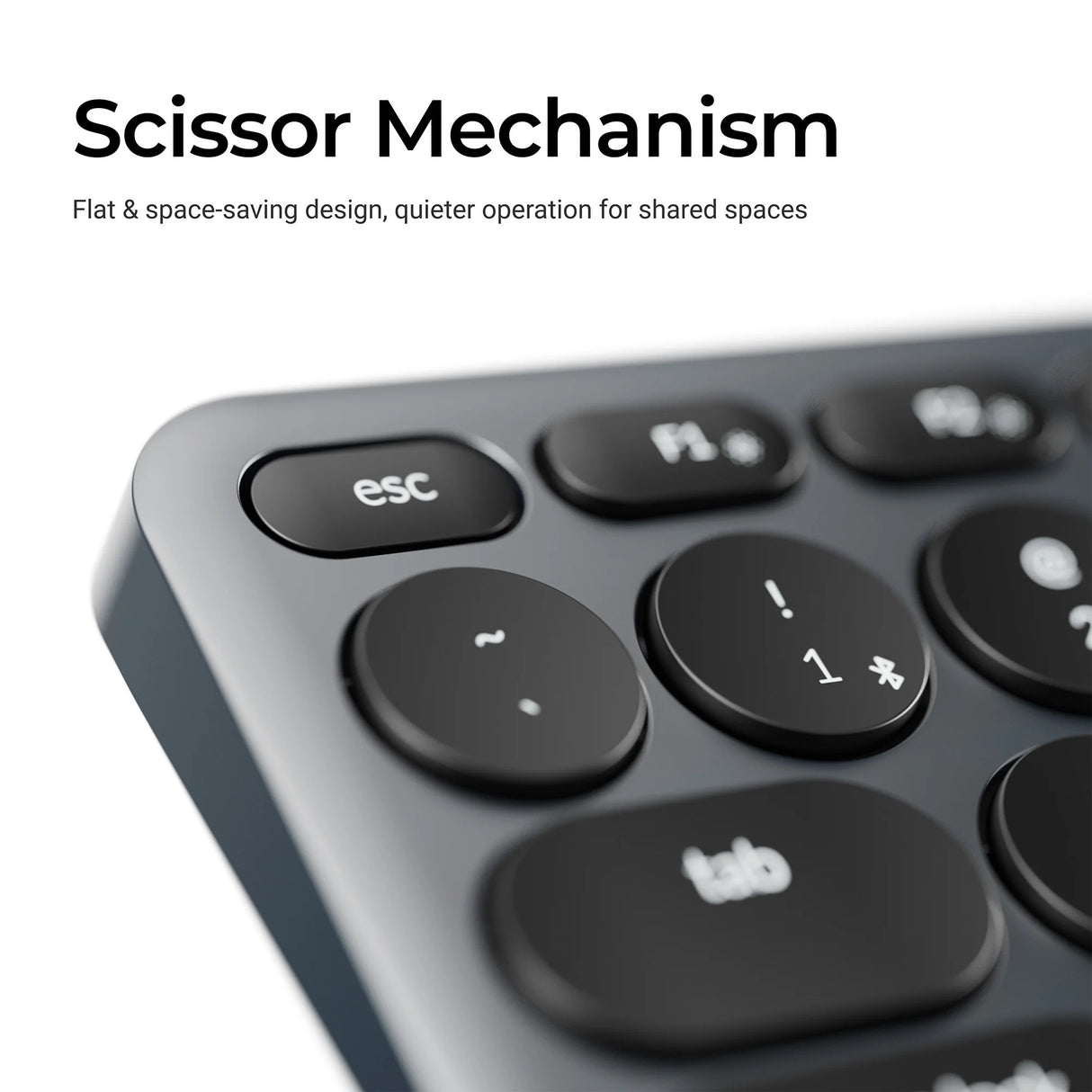 Keychron b5 pro-k1 toetsenbord (grijs, us lay-out (qwerty), scissor switches, 100%, abs keycaps, 2.4 ghz bluetooth usb)