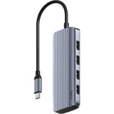 Cudy 6-in-1 hdmi 4k usb-c hub usb-hub (zilver)