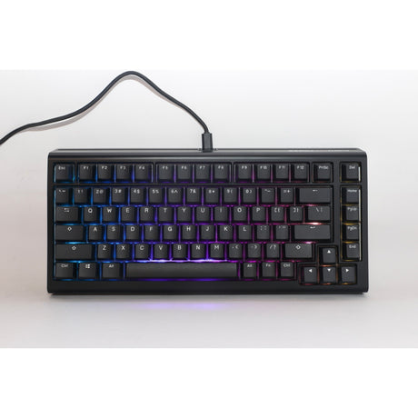 Ducky projectd tinker 75 met qmk via rgb mechanisch toetsenbord (zwart, us lay-out (qwerty), cherry mx red, 75%, rgb leds, double-shot pbt, hot-swappable, gasket mount)