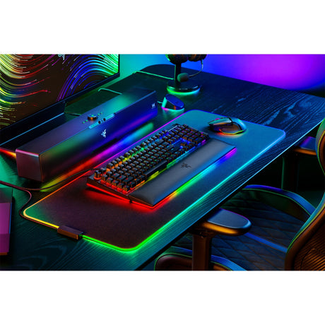Mechanische Gaming-Tastatur Razer Blackwidow V4 Pro RGB (Schwarz, US-Layout (QWERTY), Gelb, 100 %)