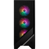 MSI Mag Forge 120A Airflow Midi-Tower-Gehäuse (Schwarz | 2x USB-A | RGB | Gehärtetes Glas)