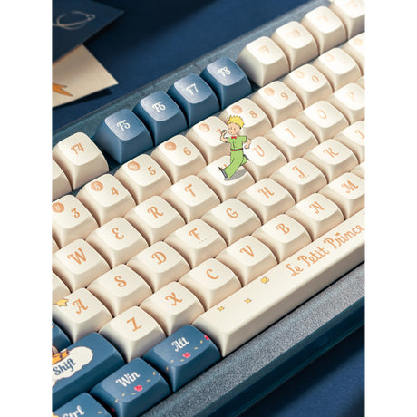 Iqunix ZX75 Sky Encounter kabellose mechanische Tastatur (blau, US-Layout (QWERTY), Iqunix Silent Rose, 75 %, RGB-LEDs, Hot-Swap-fähig, Double-Shot PBT, 2,4 GHz | Bluetooth 5.1 | USB-C)