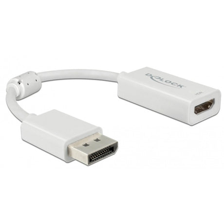 Delock Displayport 1.4 > HDMI-Adapter (weiß, 0,1 Meter, 4k)