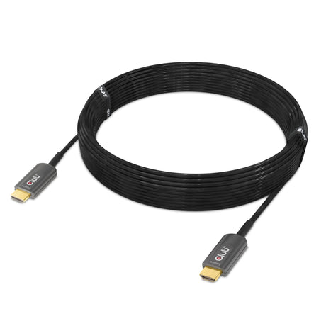 Club 3D Ultra High Speed AOC HDMI 2.1 zertifiziertes unidirektionales Kabel Stecker-Stecker (Schwarz, 10 Meter, 4K 120 Hz, 8K 60 Hz, 48 Gbit/s)