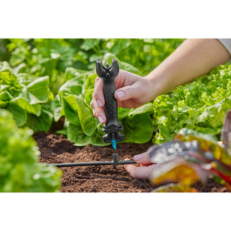Gardena T-Stück für Sprinkler Endtropfer 4,6 mm (3 16 ) Anschluss (dunkelgrau, 5 Stück)