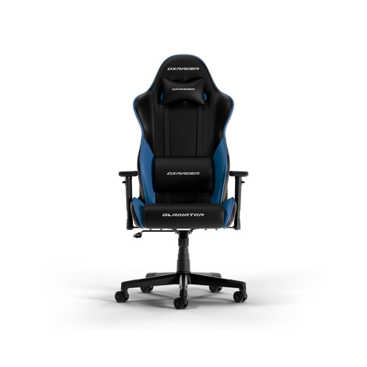 Dxracer gladiator l black blue pvc leather gamestoel (zwart blauw)