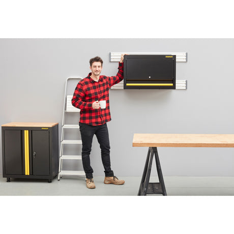 Stanley Wandschrank 1 Tür RTA Werkzeugschrank (schwarz gelb)