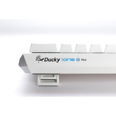 Ducky One 3 klassische reinweiße mechanische Mini-RGB-Tastatur (weiß, US-Layout (QWERTZ), Cherry MX-Rot, 60 %, RGB-LED, Double-Shot-PBT, Hot-Swap-fähig, Quack-Mechanik)