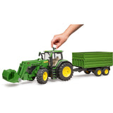Bruder Traktor John Deere 7R 350 mit Anhänger