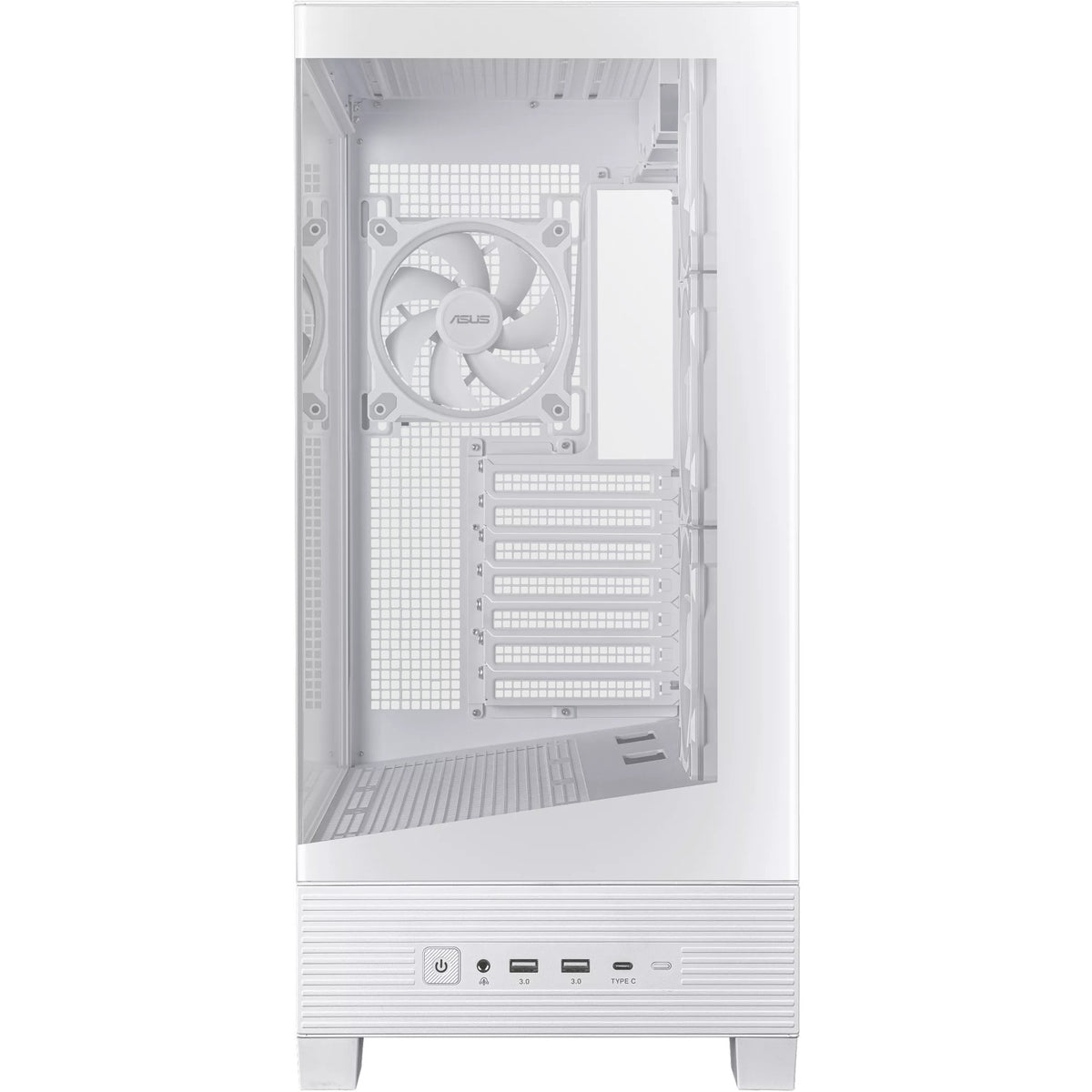 Asus a31 plus Midi-Tower-Gehäuse (weiß | 2x USB-A | 2x USB-C | gehärtetes Glas)