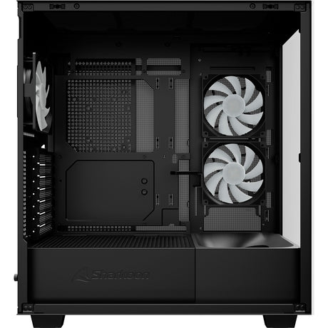 Sharkoon Rebel C60 RGB Midi-Tower-Gehäuse (schwarz | 2x USB-A | 1x USB-C | RGB | gehärtetes Glas)