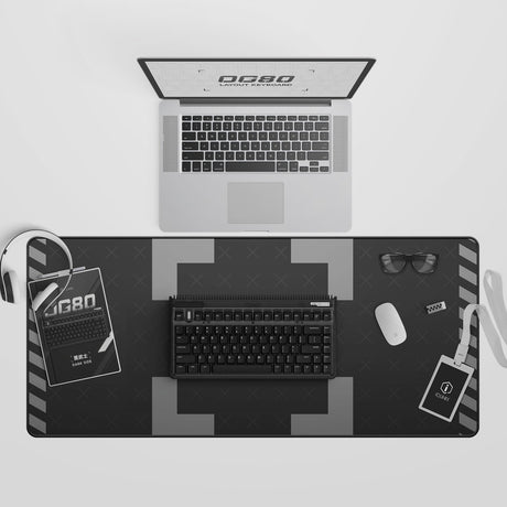 Iqunix OG80 Dark Side kabellose mechanische Tastatur (Schwarz, US-Layout (QWERTY), Cherry MX Blue, 80 % (TKL), RGB-LEDs, Hot-Swap-fähig, PBT, 2,4 GHz | Bluetooth 5.1 | USB-C)