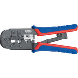 Knipex Crimpzange für Westernstecker brüniert mit Mehrkomponentengriffen 190 mm - 975110