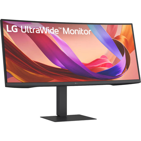 Lg ultrawide 34u650a-b 34 curved monitor (zwart, 1x displayport, 2x hdmi, 1x usb-c, 3x usb-a, 1x rj-45)