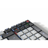 Cherry KW 550 MX LP, Tastatur (Schwarz, US-Layout, MX Low Profile 2.0 Elfenbein, 96 %, weiße LED, PBT-Tastenkappen)