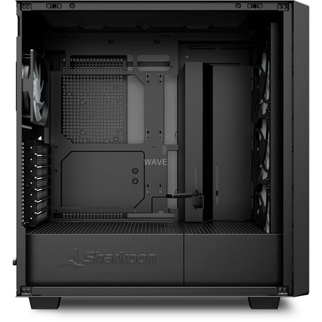 Sharkoon Rebel C70G RGB-Midi-Tower-Gehäuse (schwarze Holzfarbe | 2x USB-A | 1x USB-C | RGB | gehärtetes Glas)