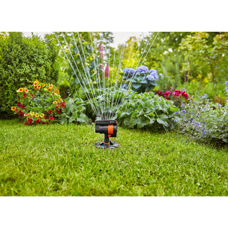 Gardena Pipeline Oszillierender Sprinkler Sprinkler (schwarz orange, 8251-20)