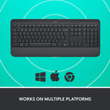 Logitech Signature K650 kabellose Komforttastatur (Graphit, US-internationales Layout (QWERTY), 100 %)