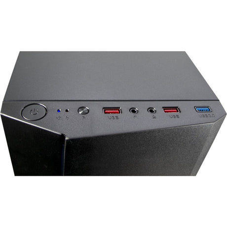 Inter-Tech B-02 RGB-Midi-Tower-Gehäuse (schwarz | 3x USB-A | RGB | Fenster)