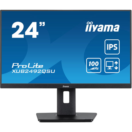 Iiyama prolite xub2492qsu-b1 23,8 Monitor (schwarz (matt), HDMI, Display Port, 3x USB-A, USB-C)