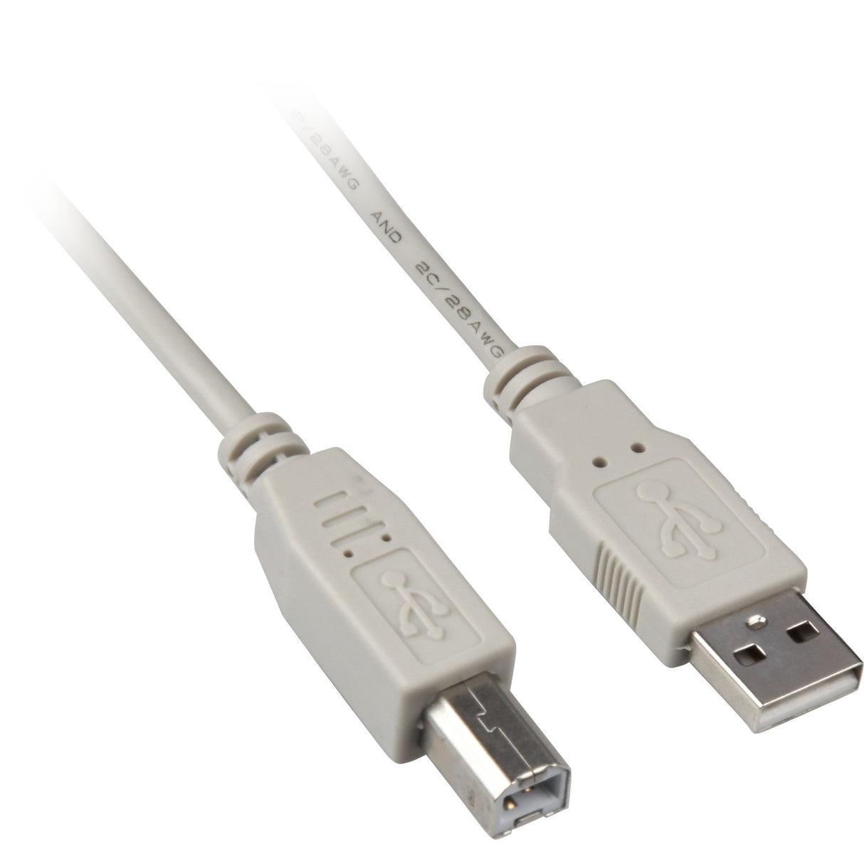 Sharkoon USB-A 2.0 > USB-B Kabel (grau, 0,5 Meter)