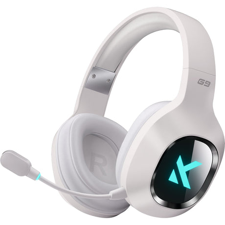 Mchose G9 Pro kabelloses Over-Ear-Gaming-Headset (weiß, kabelgebunden, 2,4 G BT, kabellos Typ C)